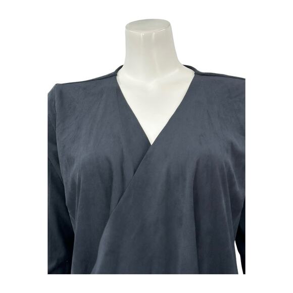 Soft Surroundings Sweater Women Small Black Ultra Soft Waterfall Cardigan Office - Picture 2 of 7